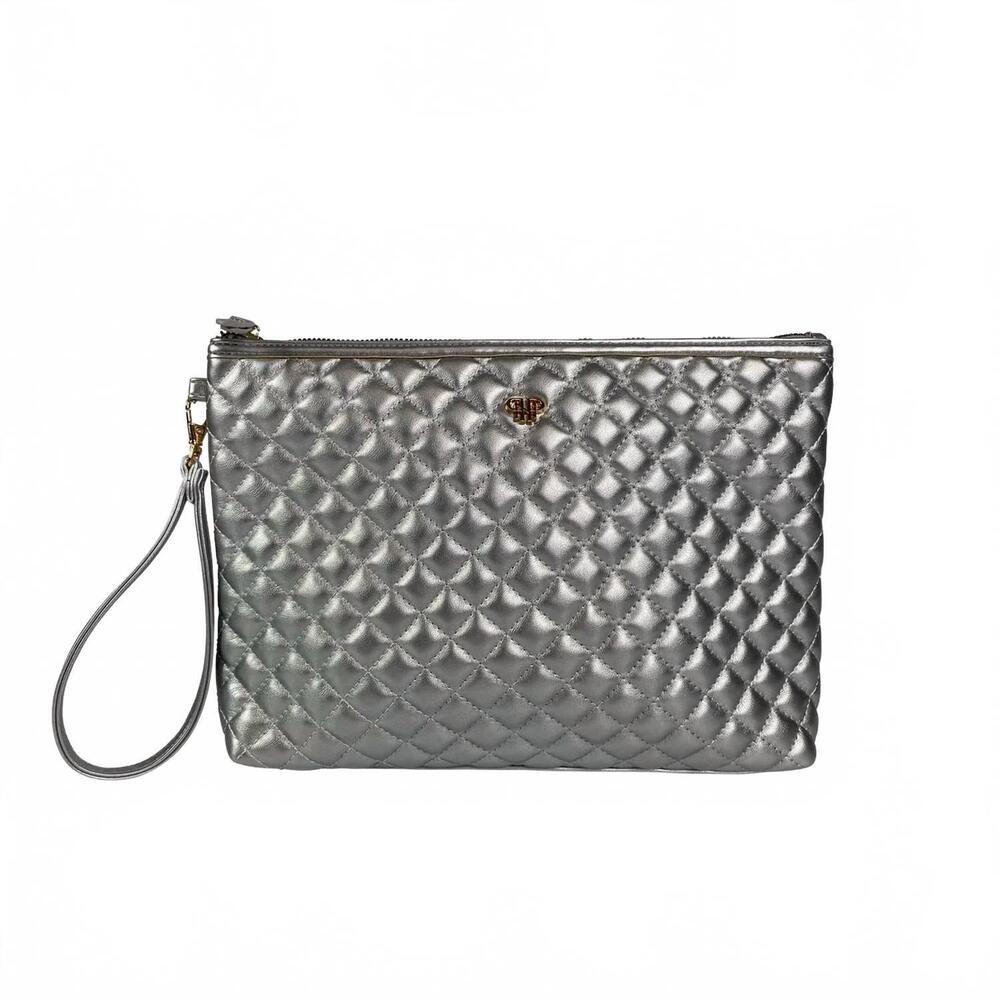 NEW PURSEN women's litt makeup case in silver